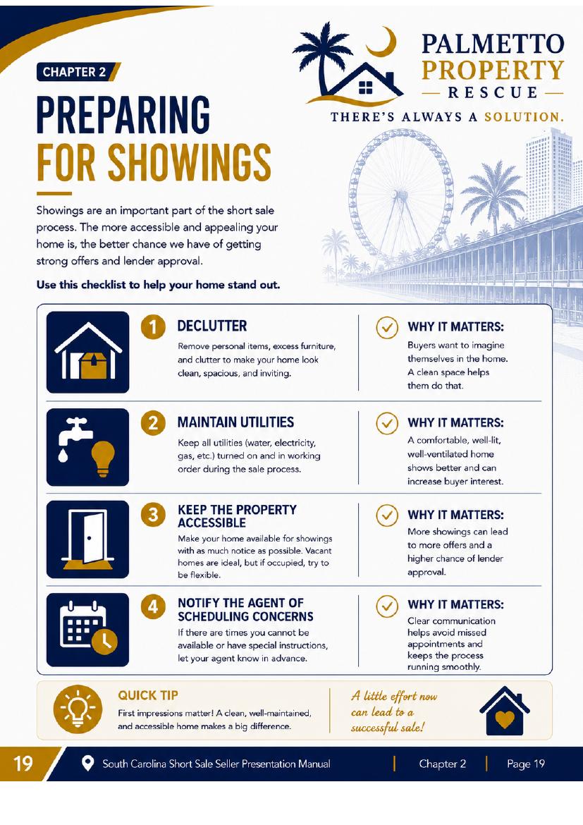Preparing for showings